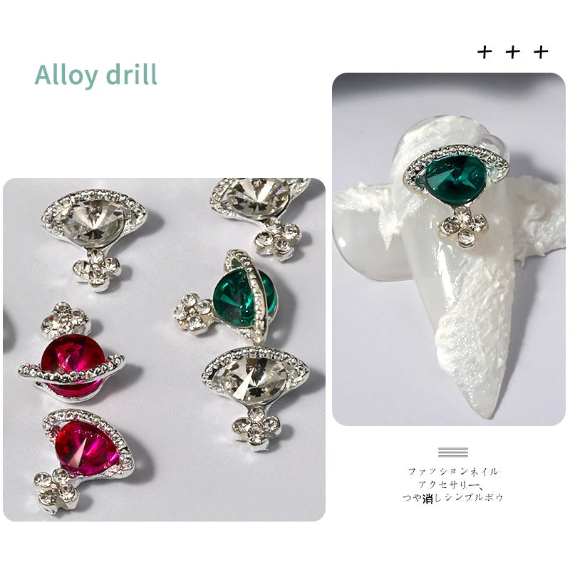 Nail Art Charm - Emerald Diamonds